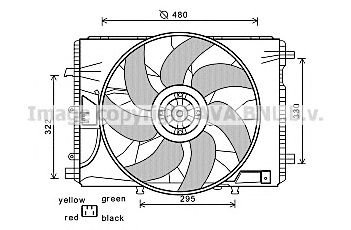 AVA QUALITY COOLING ms7522 -  Вентилятор, охлаждение двигателя